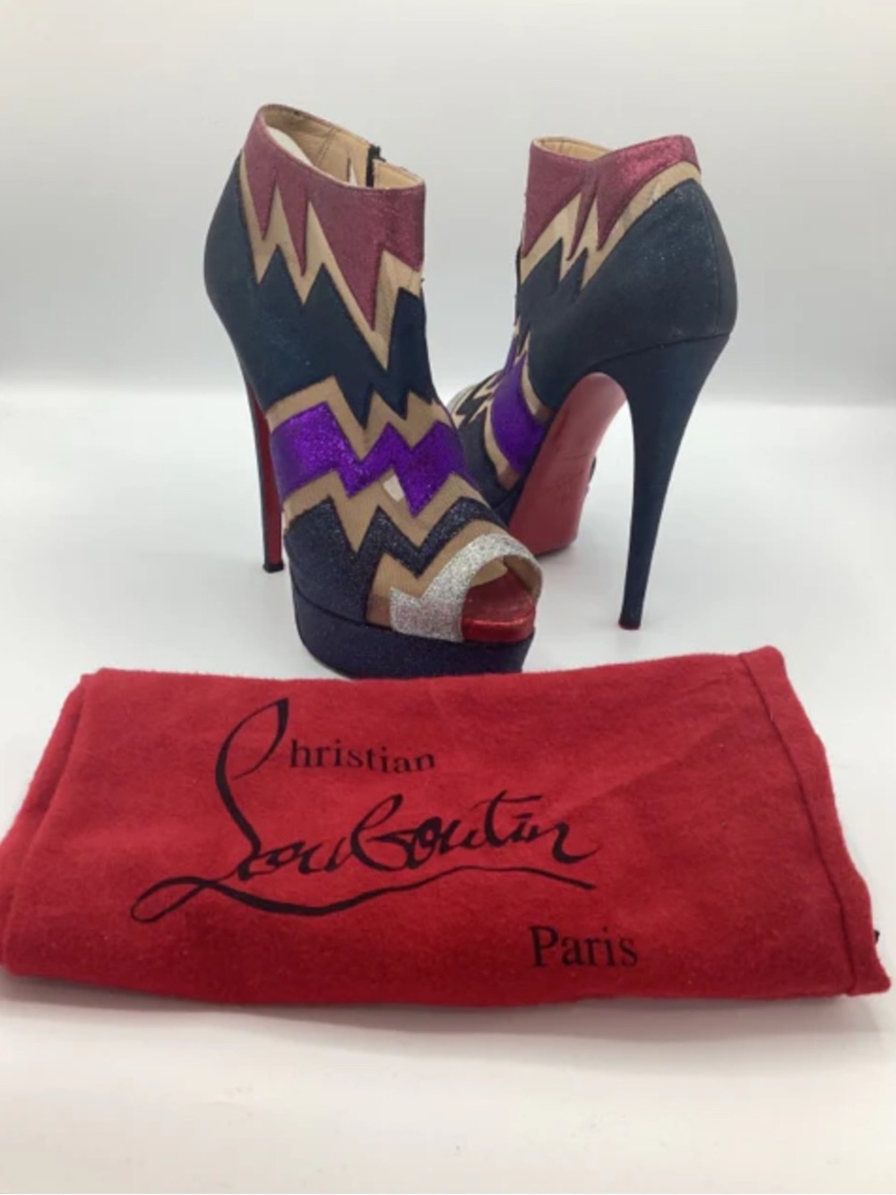 Christian Louboutin Sz 36 Ziggy Ankle Boot Shoe
